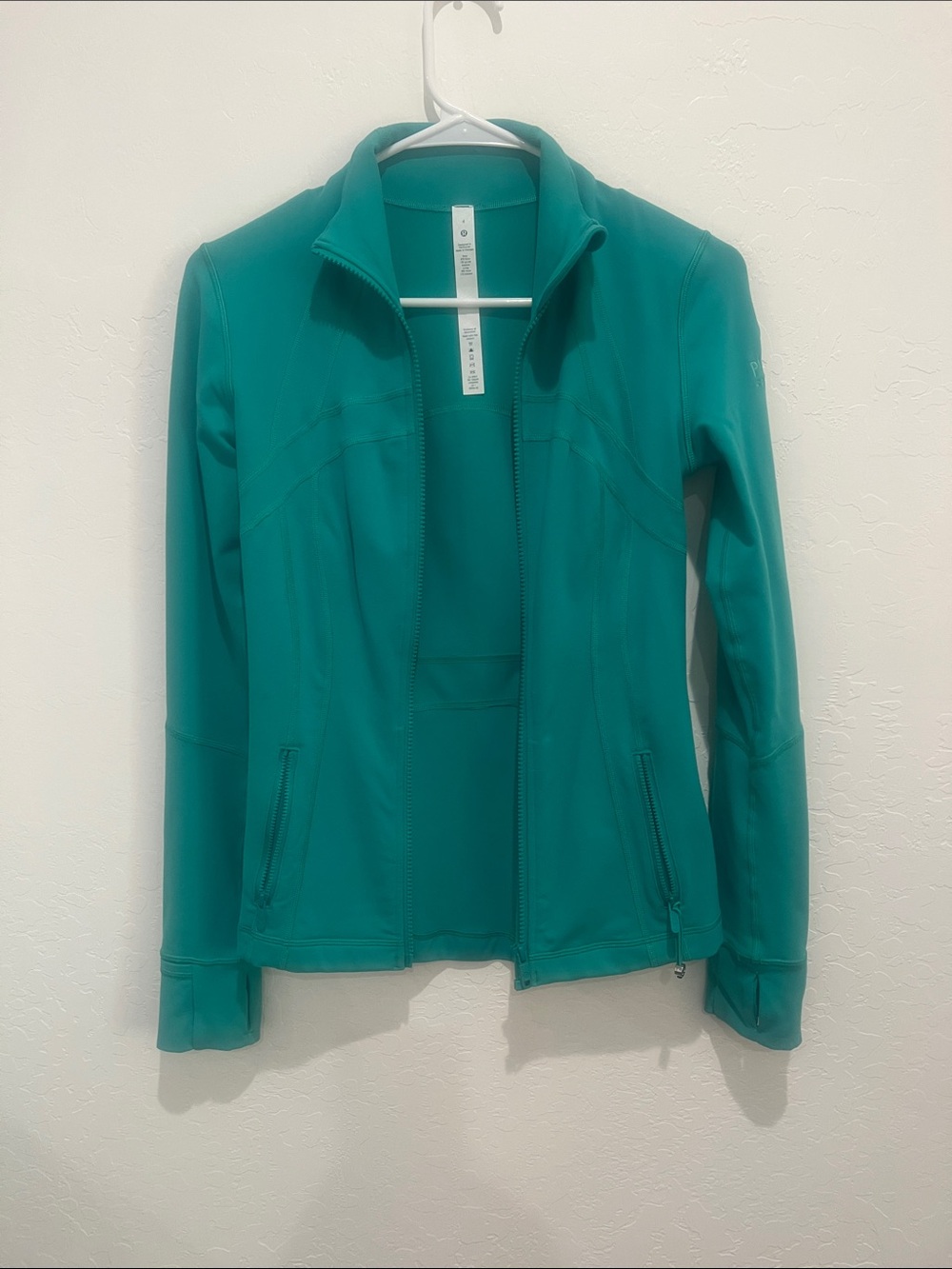 lululemon athletica Women's Teal Green Full-Zip Jacket, size 4